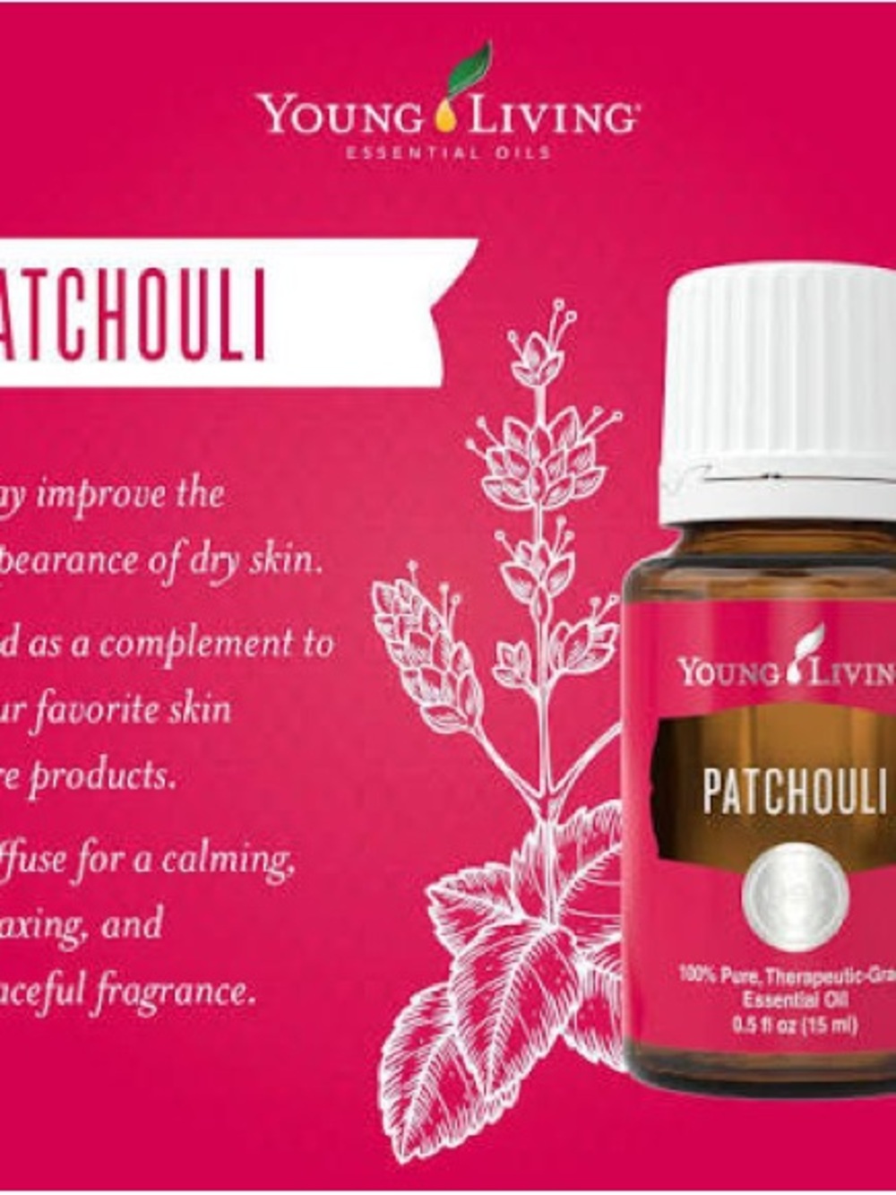 Young Living Patchouli 15ml essential oil. Brand new unopened bottle - Picture 5 of 6
